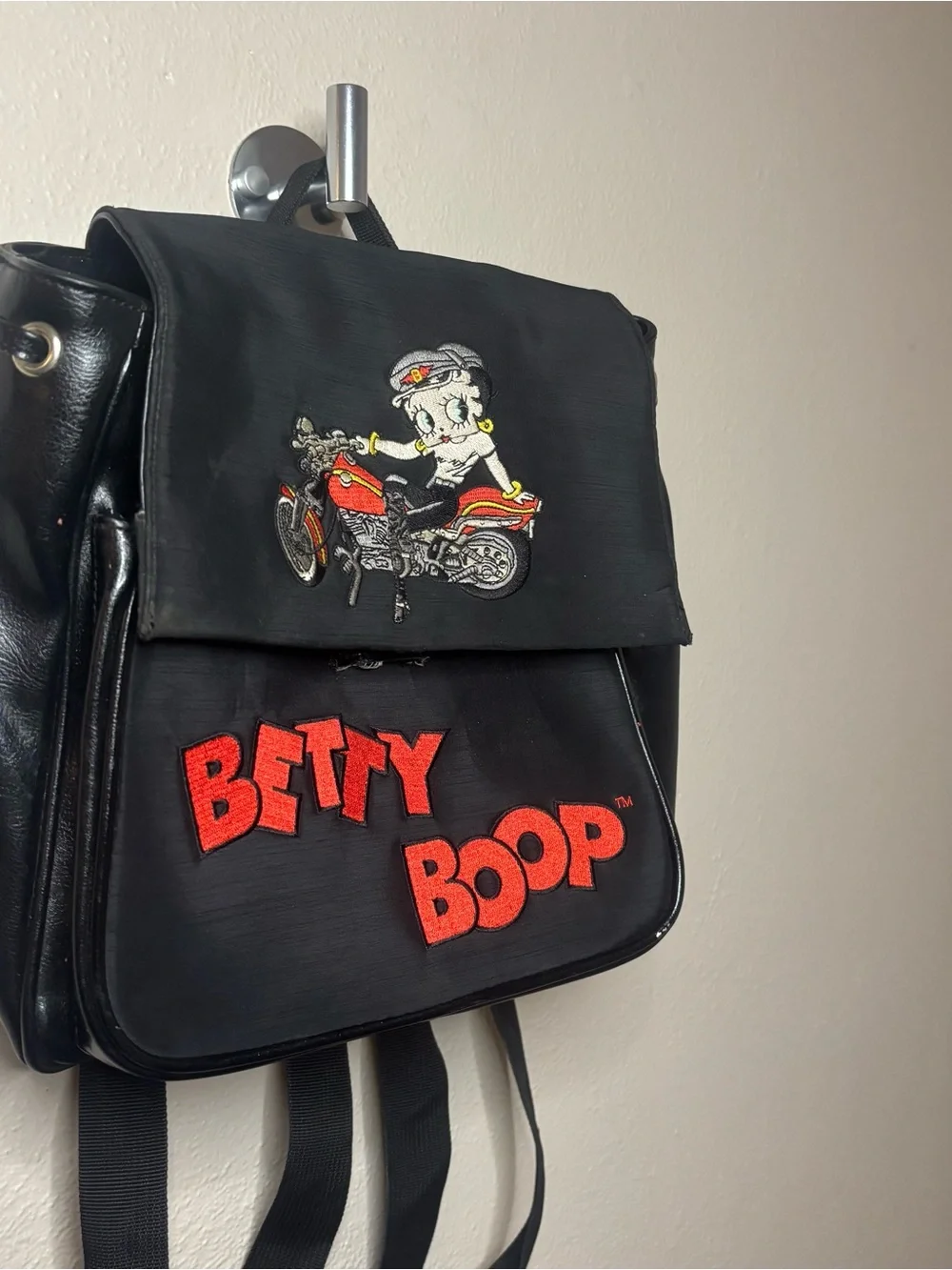 Vintage Betty Boop Biker Motorcycle Mini Backpack